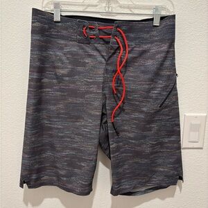 Lululemon Men's Swim Board Shorts with Red Accents Size 30